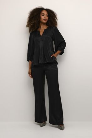 Karen by Simonsen Blouse met korte mouwen A-shape Meteorite black