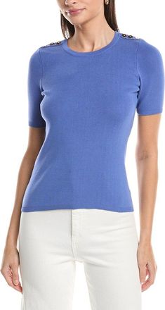 Tahari by ASL Tahari Asl Button Shoulder Top