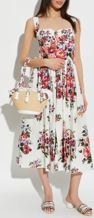 Dolce & Gabbana Floral Motif Dress, Womens, White