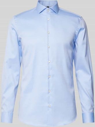 Jake*s Slim Fit Business-Hemd mit Haifischkragen in Hellblau, Größe 35/36