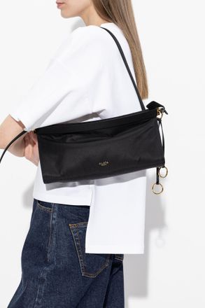 Alaia Shoulder Bag Le Click East West Medium, Womens, Black