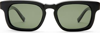 Le Specs Iceman 52mm Polarized Square Sunglasses in Black/khaki Mono Polarized at Nordstrom