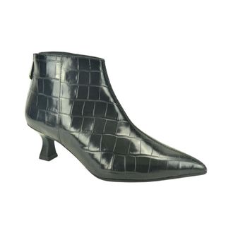 Pedro Miralles Croco Botje +tip 4cm - Dames - Schoenen - Zwart - Maat: 39 EU