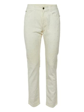 Stella McCartney 2024 star-embroidered jeans - White