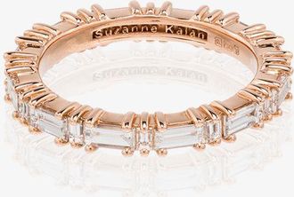 Suzanne Kalan 18K Rose Gold Horizontal Diamond Ring - Womens - 18kt Rose Gold/White Diamond