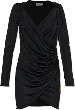 Balmain Asymmetrische Jurk - Dames - Korte kleedjes - Zwart - S - Kleedjes