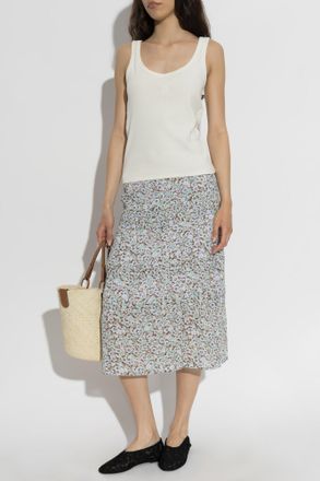 Tory Burch Skirt With Floral Motif, Womens, Multicolour
