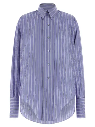 Maison Margiela Blue Cotton Womens Blouse