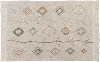 Lorena Canals Alfombra de algodón color tierra 140 x 200 cm