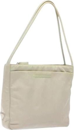 Prada Pre-owned Nylon prada-bags - Dames - Vintage Schoudertas - Wit - ONE Size - Nylon - Vintage