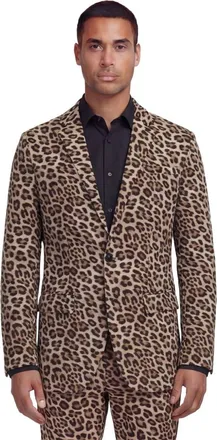 Lords of Harlech Leopard Mens Tailored Blazer in Leopard Brown at Nordstrom, Size 40