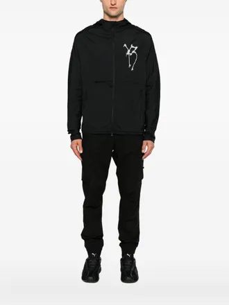 Yohji Yamamoto Graphic-Print Nylon Jacket - Black