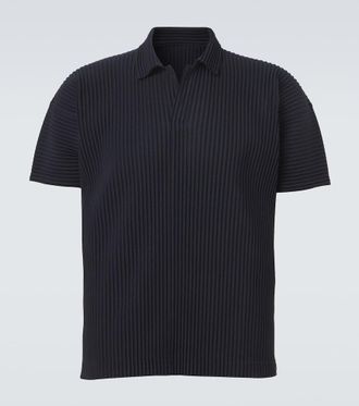 Homme Pliss&eacute; Issey Miyake Homme Pliss&eacute; Issey Miyake Basics pleated polo shirt