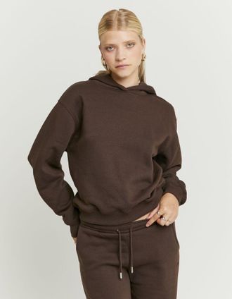 Tally Weijl Kapuzensweatshirt TALLY WEIJL SSWCOJHIMO, Damen, Gr. XS, chocolate nugget, Sweatware, Obermaterial: 65% Baumwolle, 35% Polyester, unifarben, l&auml;ssig ge