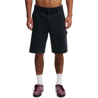 Cotton On Mens Baggy Worker Short in Washed Black at Nordstrom, Size 32