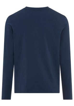 Boss Orange by Hugo Boss Langarmshirt BOSS ORANGE TChark, Herren, Gr. 4XL, open blau464, Web, Obermaterial: 96% Baumwolle, 4% Elasthan, regular fit normal, Rundhals, eingesetz