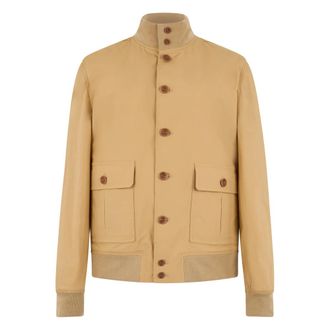 Valstar Blouson in Cotone Elasticizzato con Collo alla Coreana - - Jackets - Uomo - Beige - L