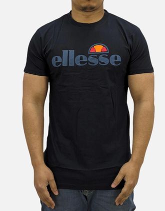 Ellesse Mens ELLESSE GINITI Mens T Shirt Crew Neck Short Sleeve Cotton Top Summer Holiday Tee - Black - Size: 38
