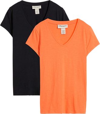 Bonprix T-Shirt BONPRIX, Damen, Gr. 52/54 (XXL), schwarz, mango, Obermaterial: 100% Baumwolle, loose fit, Shirts T-Shirt, lockere Passform, Kurzarm, f&uuml;r Fr&uuml;hl