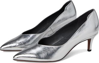 Franco Sarto Aurora Pumps High Womens Heels Silver Metallic Faux Leather : 8.5 M