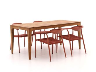 Manifesto Furniture Manifesto Cavone/Bruca 170cm dining tuinset 5-delig stapelbaar