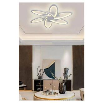 Trade Shop Trade Shop Traesio - Trade Shop - Plafoniera Led 59 Watt Lampada Moderna Bianca A Luce Fredda Calda Naturale C15