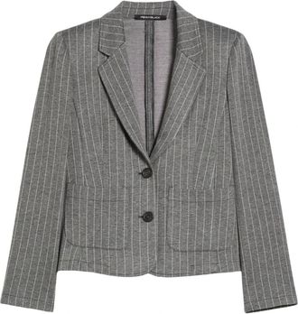 Pennyblack Slim Jersey Gessato Blazer Model Yaqui - Dames - Blazers - Grijs - XL - Jassen