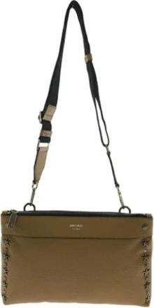 Jimmy Choo London Pre-owned Shoulder Bags, female, Beige, Size: ONE SIZE Pre-owned Leather shoulder-bags