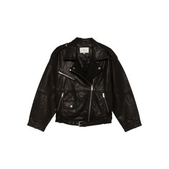 Gestuz Belted Leather Jacket