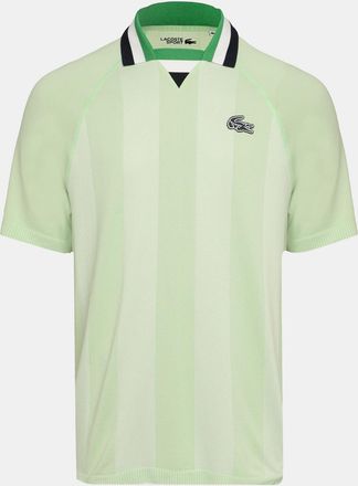 Lacoste Mens Crocodile Logo Collared Raglan Sleeve Polo Shirt in Wormwood - Multicolour - Size X-Small