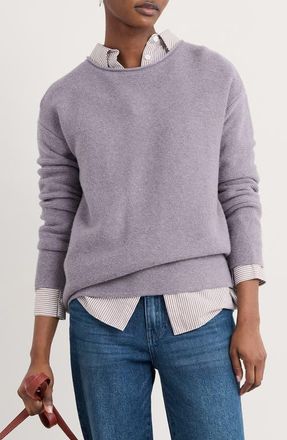 Seasalt Cornwall Fruity II Merino Wool Blend Sweater in Knit Melange Clematis at Nordstrom, Size 6 Us