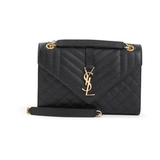 Saint Laurent Envelope Medium - female - Saint Laurent - Shoulder Bags - Black - ONE SIZE - Bags