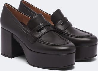 Gianvito Rossi Leather platform loafers