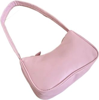 Generic Fashion Leather Shoulder Bag Simple Candy Color Underarm Handbag Large Capacity Tote For Women Girls(PK)