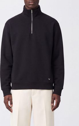 Valentino Garavani Cotton-Blend Half-Zip Sweatshirt with High Neck