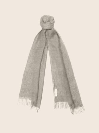 Luca Faloni Sea Grey Linen Scarf