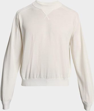 Jacquemus Men & apos;s Brode Embroidered Logo Crewneck Sweater
