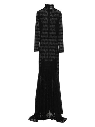 Atu Body Couture long-sleeve maxi dress - Zwart