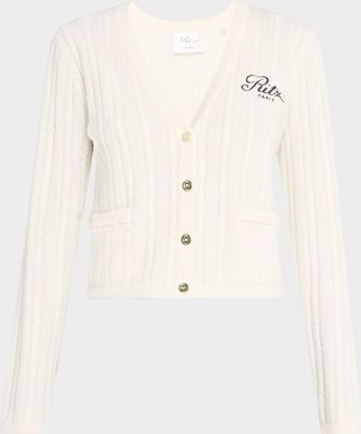 Frame Denim x Ritz Paris Cable Cardigan