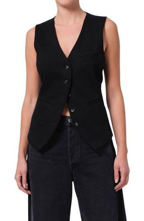 Citizens Of Humanity Jasmin Denim Longline Vest in Black at Nordstrom Rack, Size X-Small