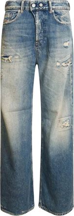 Diesel 1996 D-Sire Jeans - Dames - Loose Fit Jeans - Blauw - W28 - Denim - Jeans