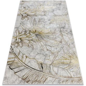 RugsX Bliss Z218az237 Alfombra Crema / Dorado - Flores, Moderna, Estructural Beige 160x220 Cm