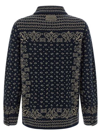 Guest In Residence Bandana-Jacquard Cashmere Shirt - Midnight Blue