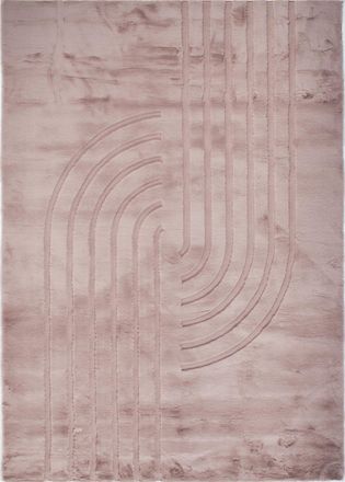 Nazar Rugs Alfombra suave rosa, motivo medio arco - 200x290