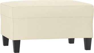 vidaXL Poggiapiedi Crema 70x55x41 Cm In Similpelle - Vidaxl