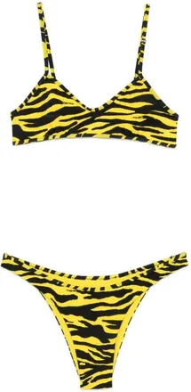 The Attico Der Attico Tiger-Print-Bikini