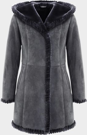 Gorski Merino Shearling Lamb Parka With Whipstitch Trim