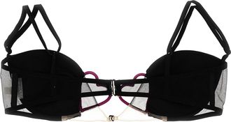 Nensi Dojaka Womens Black Polyamide Bra Clothing