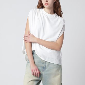 Darkpark Tracy sleeveless white jersey shirt