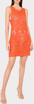 Milly Crochet Cover-Up Minidress in Orange at Nordstrom, Size Medium